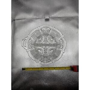 Vintage Anchor Hocking Glass EAPC Presscut Clear Oval 6x10 Divided Serving Tray